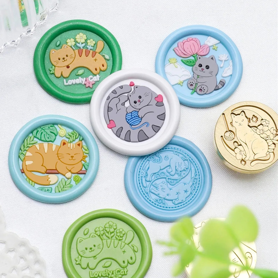 Cat Series 25mm Chapter Wax Se - огляд і ціна Wax Seal Stamp Set