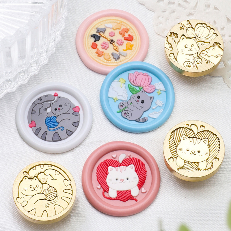 Cat Series 25mm Chapter Wax Se - огляд і ціна Wax Seal Stamp Set
